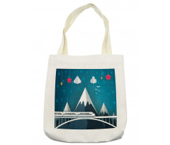 Cartoon Style Mountains Tote Bag