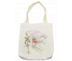 Train on the Tracks Rural Tote Bag