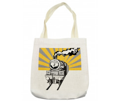 Locomotive Sunburst Effect Tote Bag