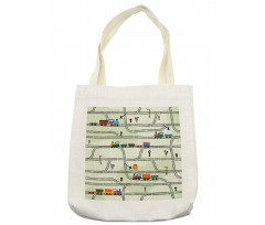 Roads Trains Locomotives Tote Bag