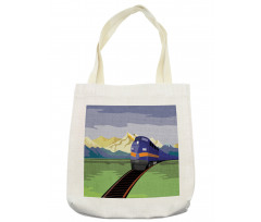 Rural Country Train Design Tote Bag