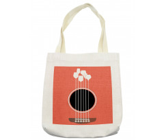 Acoustic Guitar Wine Glasses Tote Bag