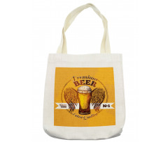 Premium Beer Grunge Graphic Tote Bag