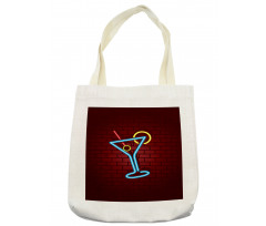 Cocktail Glass over Brick Wall Tote Bag