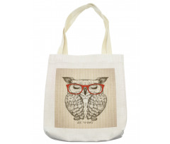 Owl with Be Smart Lettering Tote Bag