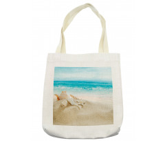 Pastel Beach Scene Tote Bag