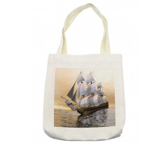 Ship Sailing on Ocean Tote Bag