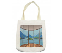 Beach Seaside Hills Window Tote Bag