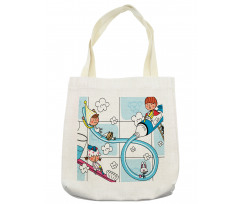 Cartoon Animals with Children Tote Bag