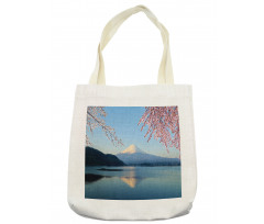 Japan Mountain and Sakura Tote Bag