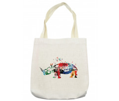 Musical Notes Animal Tote Bag