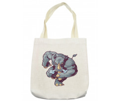 Anthropomorphic Mascot Run Tote Bag