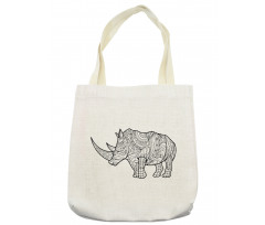 Animal Sketch with Flowers Tote Bag