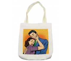 Loving Husband Wife Hugging Tote Bag