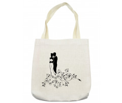 Bride and Groom Abstract Art Tote Bag