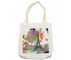Splashing Spots Eiffel Tower Tote Bag