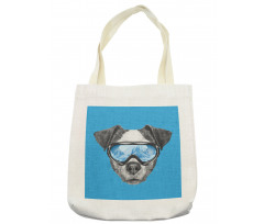 Skiing Cool Doggie Tote Bag