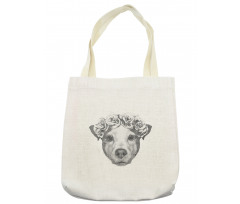 Floral Head Wreath Tote Bag