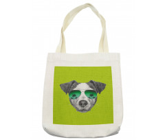 Dog with Glasses Tree Tote Bag