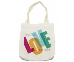 Vintage Colorful Letter Art Tote Bag