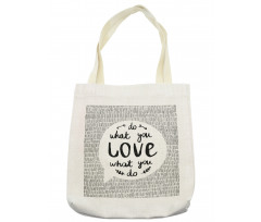 Message with Stripes Leaves Tote Bag