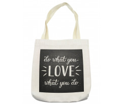 Hand Lettering Typography Tote Bag