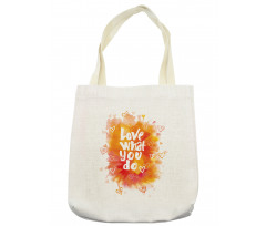 Warm Color Splash Message Tote Bag