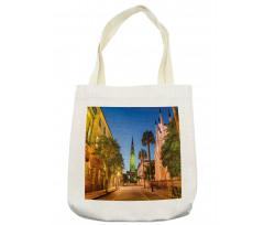 Street at Sunset Scene Tote Bag