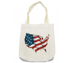 Patriotic Waving USA Flag Tote Bag