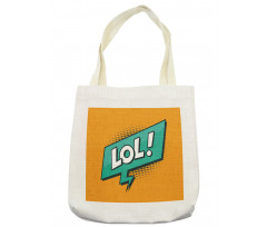 Retro Text with Speech Bubble Tote Bag