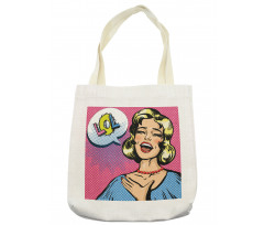 Laughing Woman with Closed Eyes Tote Bag