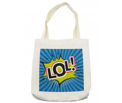 Speech Bubble Halftone Stripes Tote Bag