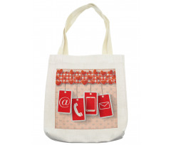 Phone and Hearts Tote Bag