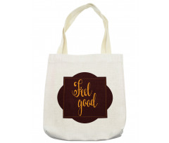 Optimist Words Geometric Tote Bag