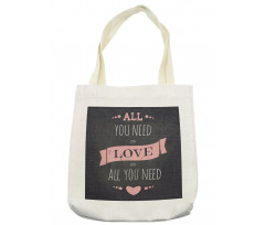 Drawn Letters Chalkboard Tote Bag