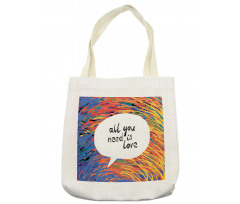 Watercolored Speech Bubble Tote Bag