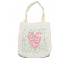 Pink Heart Shapes Doodles Tote Bag