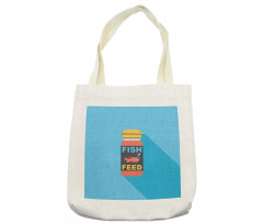 Pet Fish Feed Flat Tote Bag