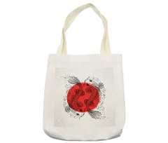 Japanese Carps on Circle Tote Bag