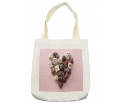 Candies in a Heart Shape Tote Bag