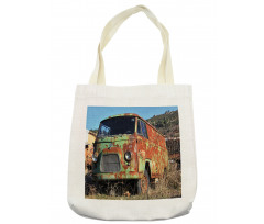 Damaged Old Green Van Tote Bag