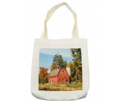 Old Barn Silo with Trees Tote Bag