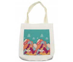 Fall Landscape Swirling Clouds Tote Bag