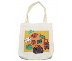 Hand-drawn Art Paper Plane Tote Bag