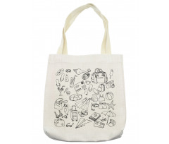 Sea Hand-drawn Sketches Art Tote Bag