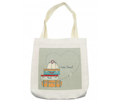 Flying Paper Plane Words Tote Bag