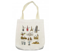 Famous Landmarks Tourism Tote Bag