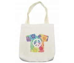 T-Shirt Design Hippie Style Tote Bag