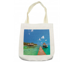 Maldives Island Jetty Tote Bag