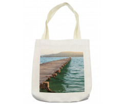 Wood Bridge Pier Sea Tote Bag